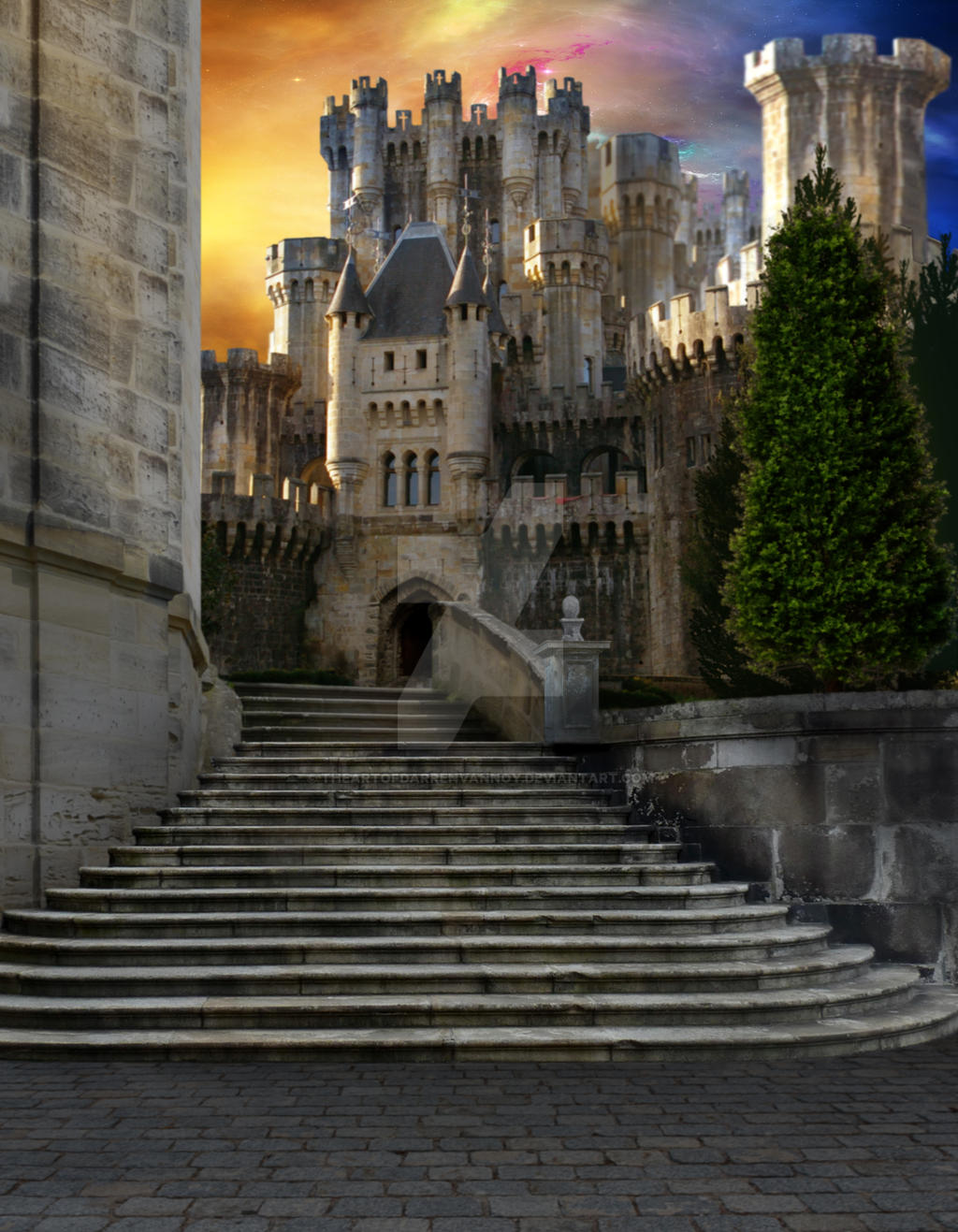 Pre-made Background Stock - Castle 7 by theartofdarrenvannoy on DeviantArt