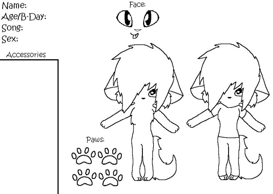New Fursona Reference Base by HarmonessXmoon on DeviantArt