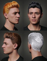 Pompadour Hair for Genesis 9 (01)