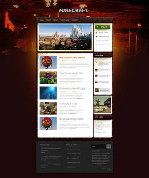 Magicraft - wordpress theme for minecraft = NETHER