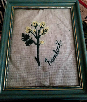 Hemlock (poisonous flower embroidery)
