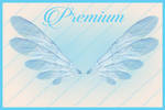 Transparent blue fairy wings png