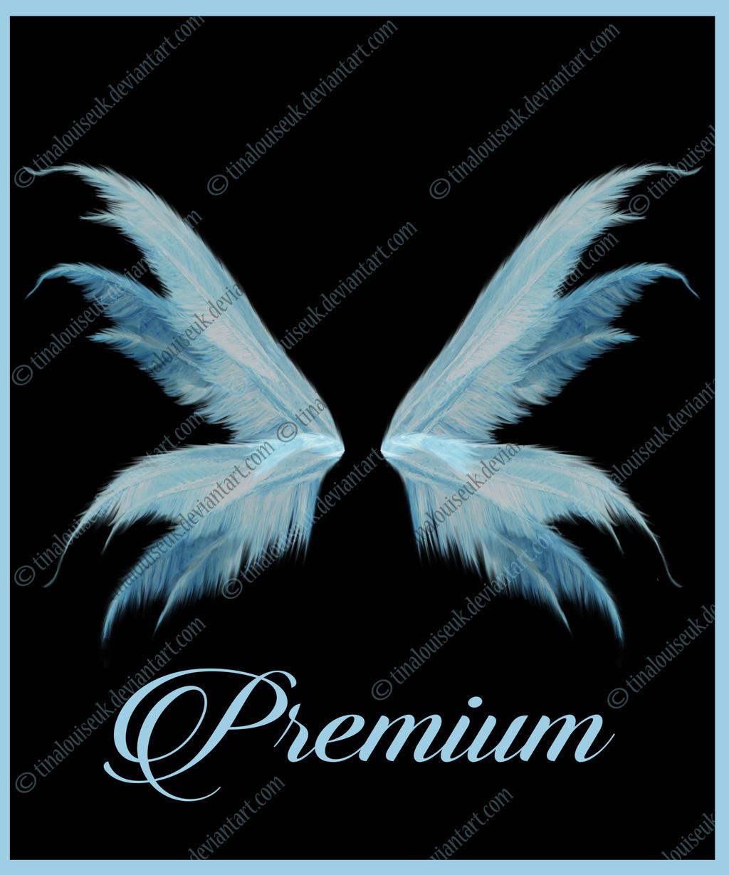 Blue Transparent wings png