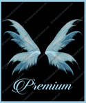 Blue Transparent wings png