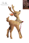 Gold glitter reindeer by TinaLouiseUk