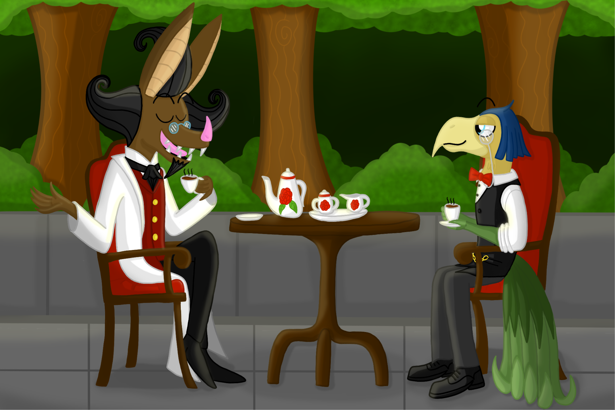 Tea Over Two Gentlemen