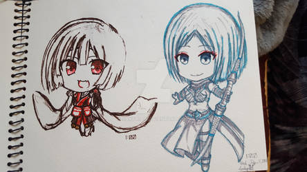 Hina and Aikyr - Chibi Girl ESO OCs