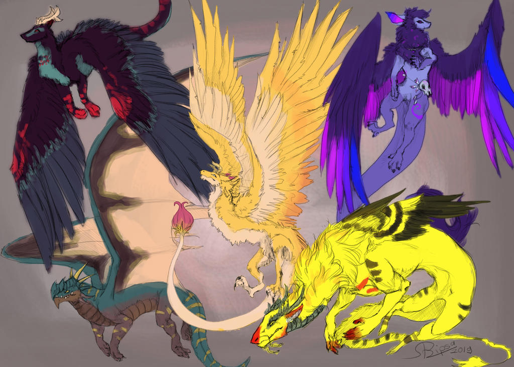 Draw Flying Creature Flying creatures SKETCH by ShadowRipsa on DeviantArt