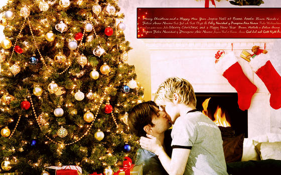 Brian and Justin Christmas. Wallpaper