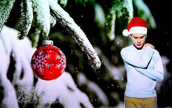 Justin Christmas. Snow. Wallpaper