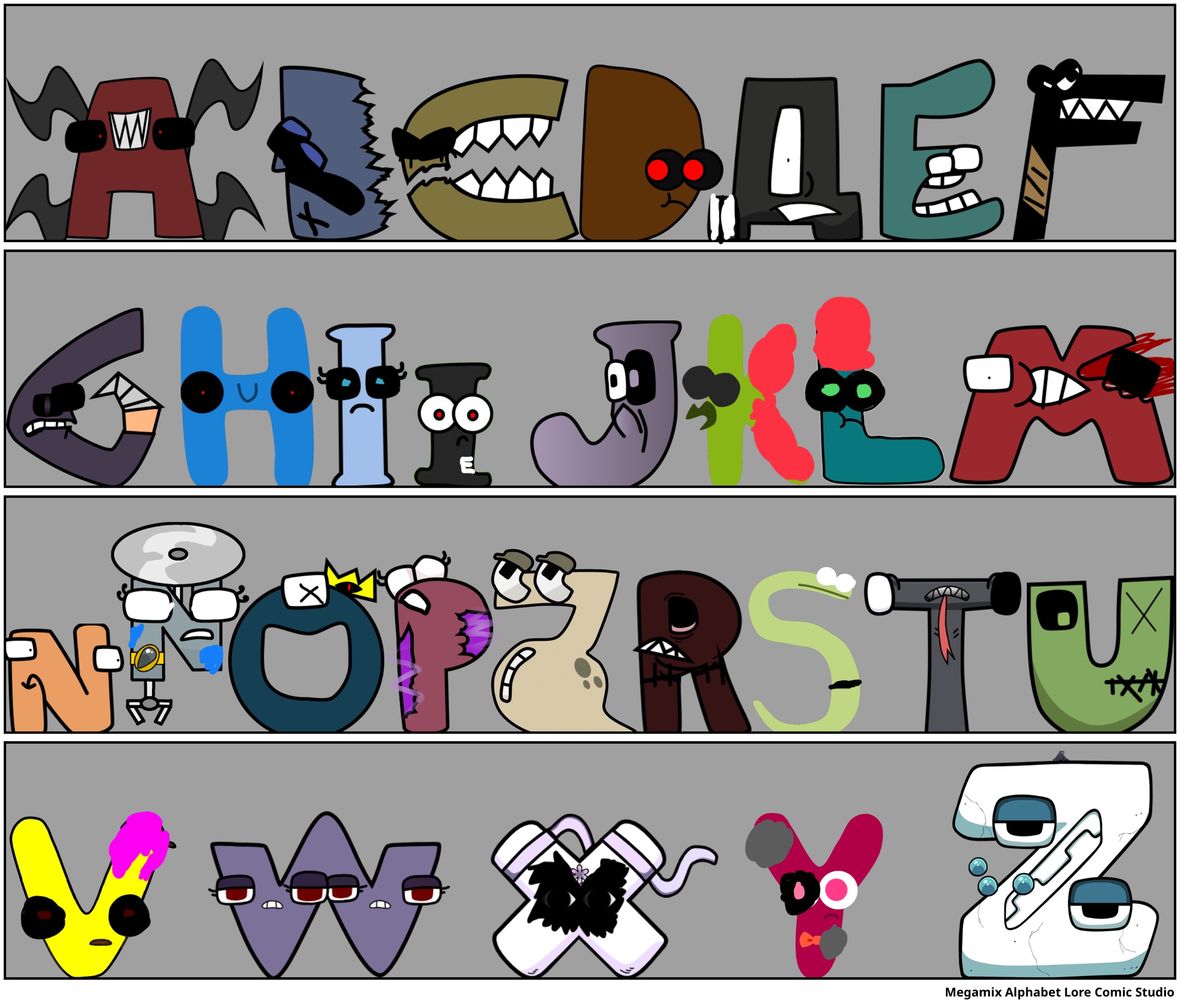 Alphabet lore mega mix the lost letters by Dyton11 on DeviantArt