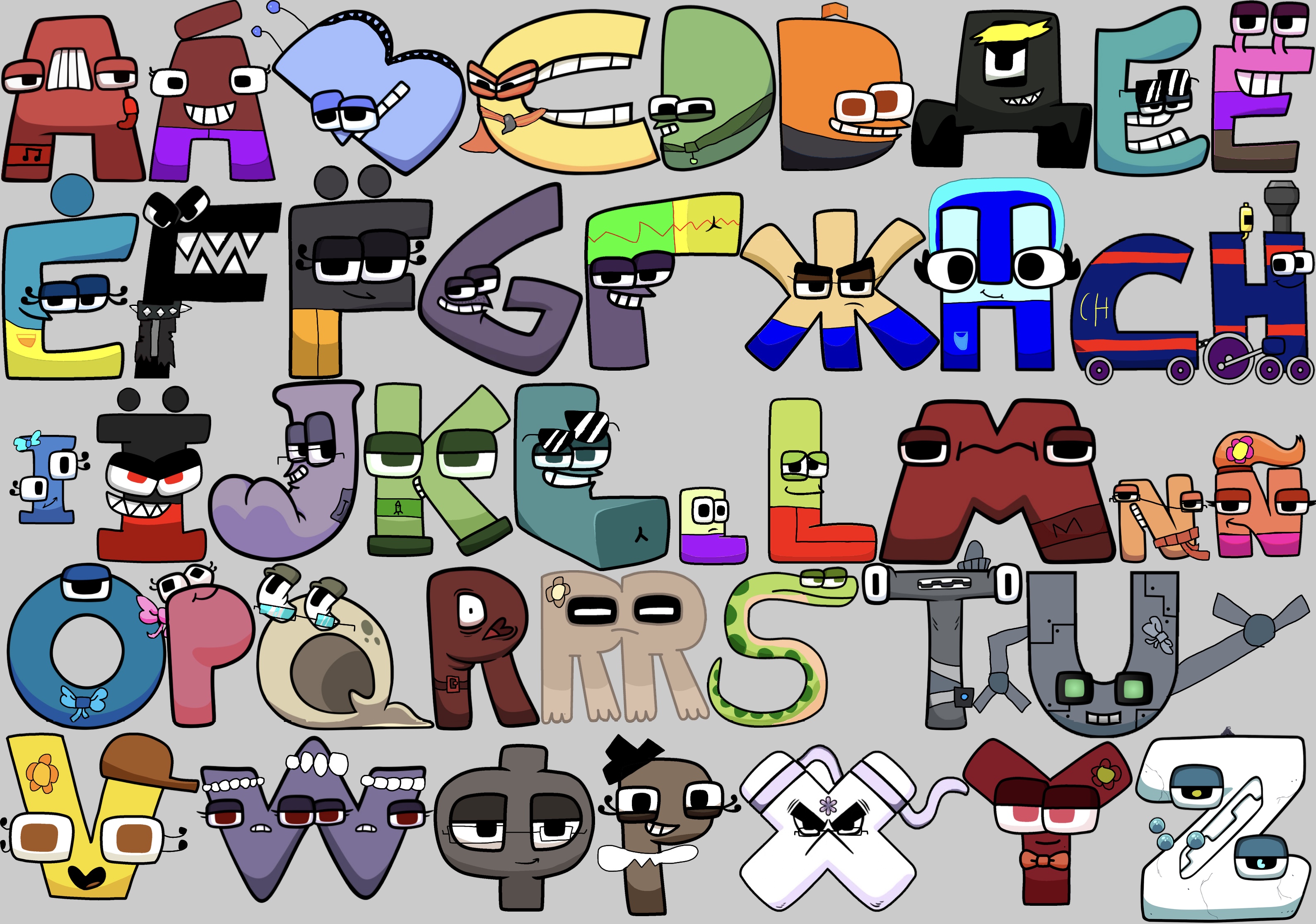 Random alphabet lore remastered redesign by Dyton11 on DeviantArt