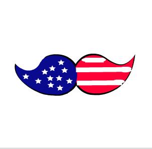 Moustache flag