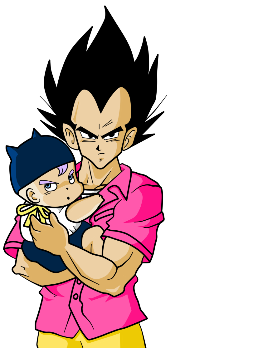 Baby Trunks & Vegeta  Personajes de dragon ball, Vegeta y trunks