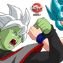 Merged Zamasu vs Goku Ssj blue