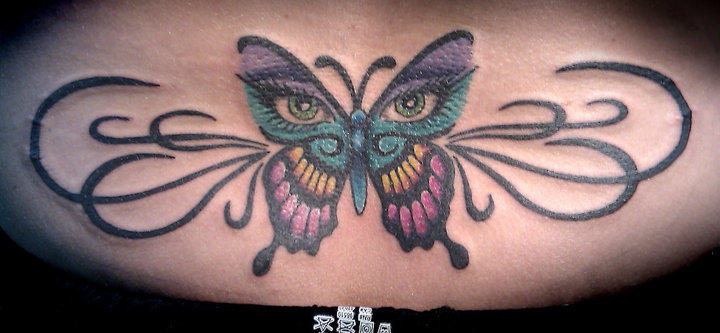 Butterfly tramp stamp by spideyzac on DeviantArt