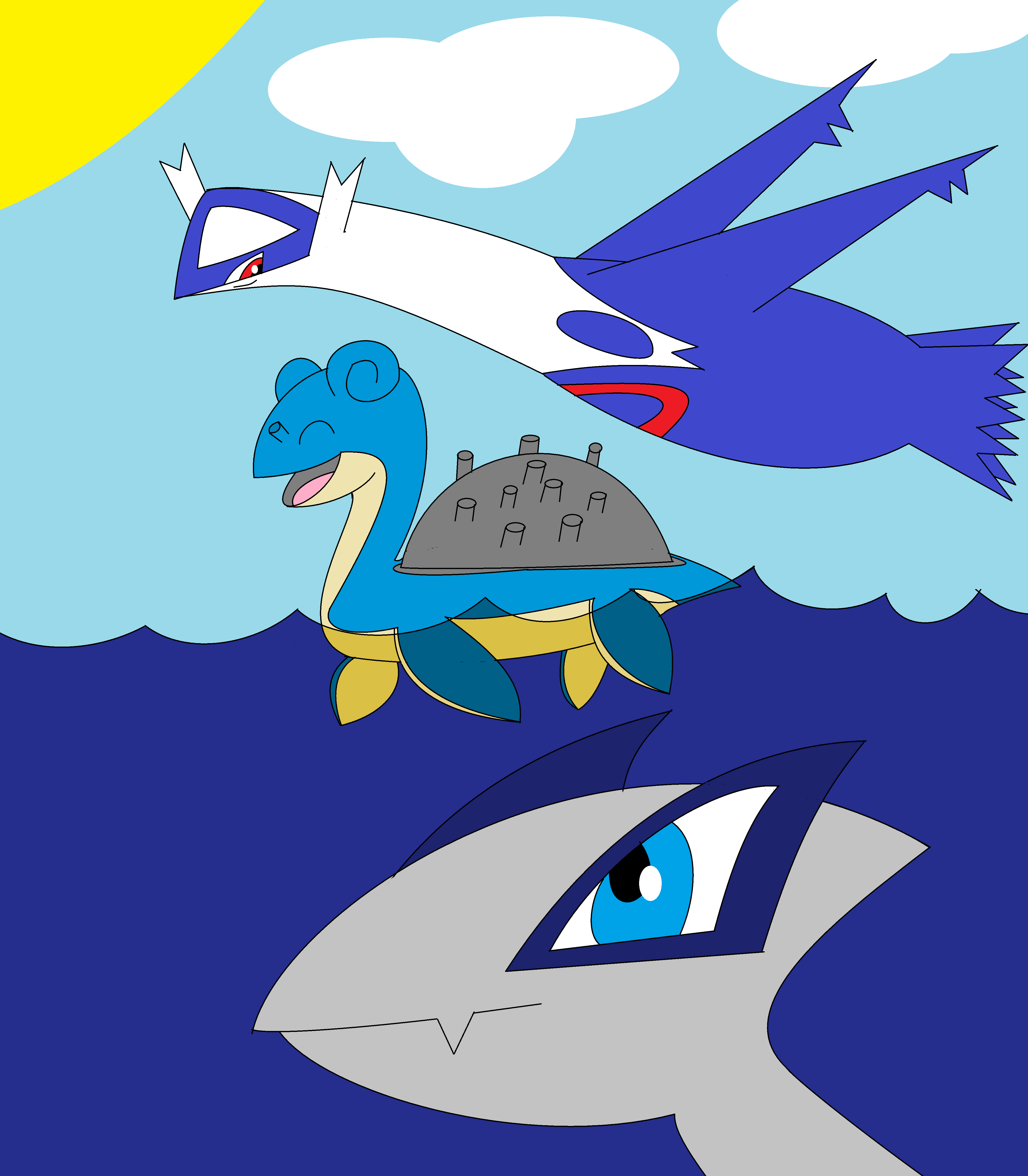 Pokemon: Lugia, Lord of the Sea by chocolatetater-tot on DeviantArt