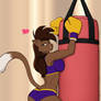 Lucky punch bag.