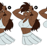 Deborah in different sizes.