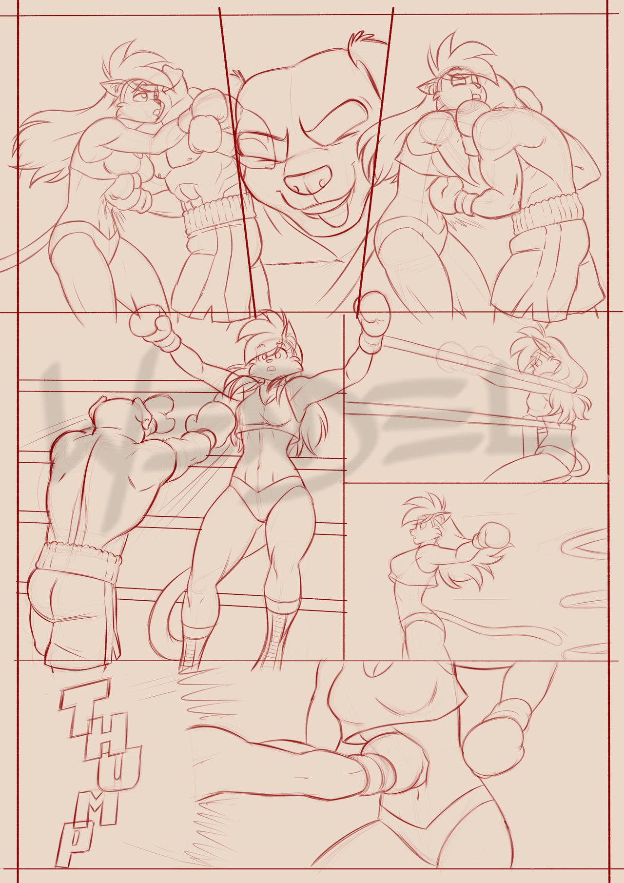 Underground Clash, page 06, sketches.