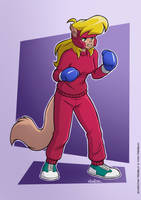 Deputy Calico Briggs ready for sparring 2.