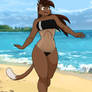 Deborah in a Gris Swimsuit.
