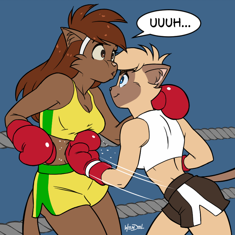 Yin punching Deb.