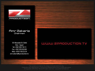 Z production Business Card