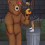 Cassandra Goth and Claire the Bear