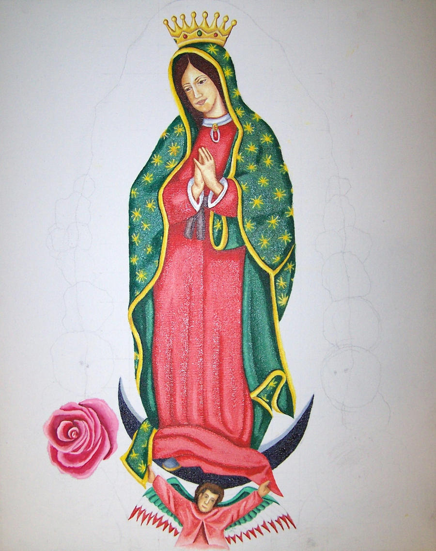 La Virgen De Guadalupe WIP by tiffworley on DeviantArt.