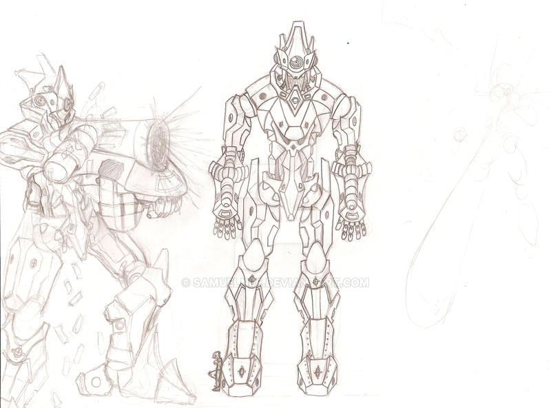 Mech 1 Form Mecha first form WIP by samuelnff on DeviantArt