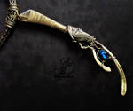 Loki's Spear Miniature Unisex brass wire pendant by DeeArtist321