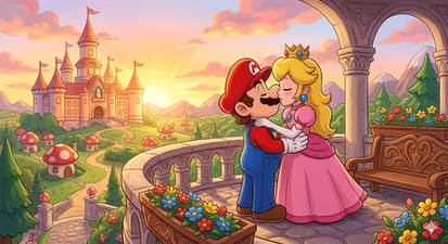 Mario and Princess Peach