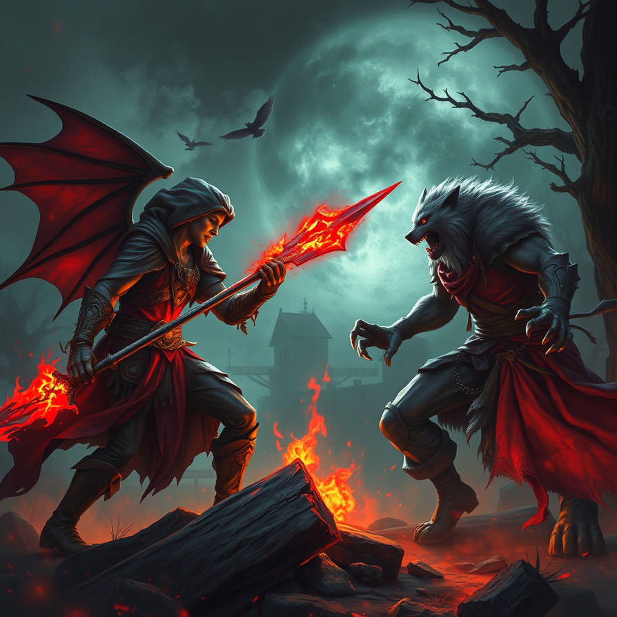 Werewolf Battle Vampire and werewolf battle by Liearo on DeviantArt