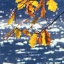 blue and yellow autumn