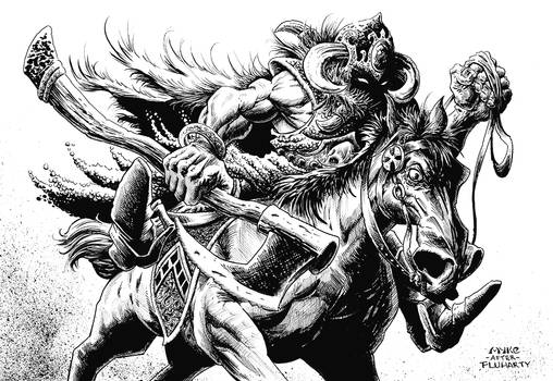 Chargin' Death Dealer Frazetta/Fluharty Tribute