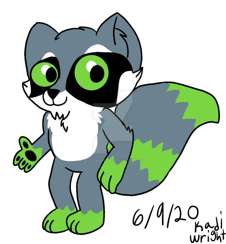 Kiwi the Raccoon by KadiAnnWright on DeviantArt