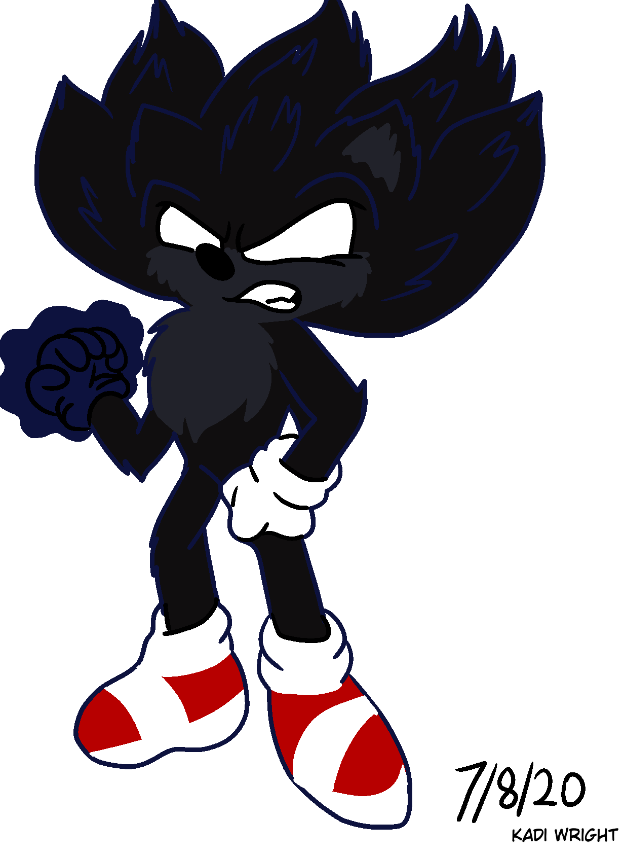 Dark Super Sonic png