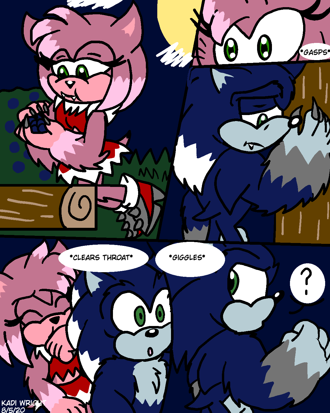 Werehog Sonic purs for Amy! #sonamy #sonicthehedgehog #comicdub #sonic