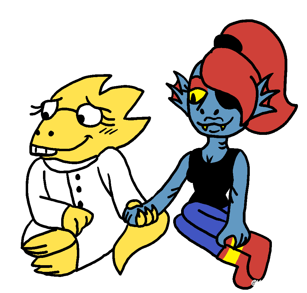 Valentine's Day 9: Alphys X Undyne by KadiAnnWright on DeviantArt