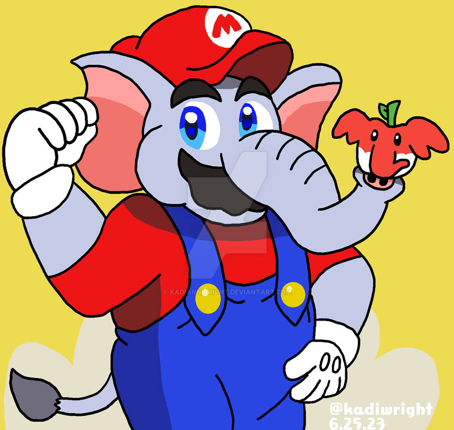 Elefante Rosa Mario Elephant Mario by KadiAnnWright on DeviantArt