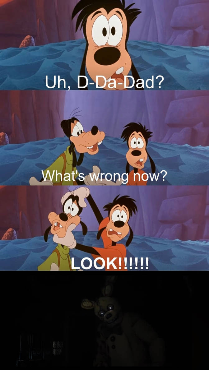 Max and Goofy see the yellow rabbit (SpringBonnie) by ...