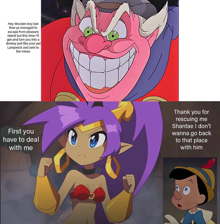 Pinoke Transformation Shantae protects Pinoke from the Coachman by XDeviantartFan1999X on ...