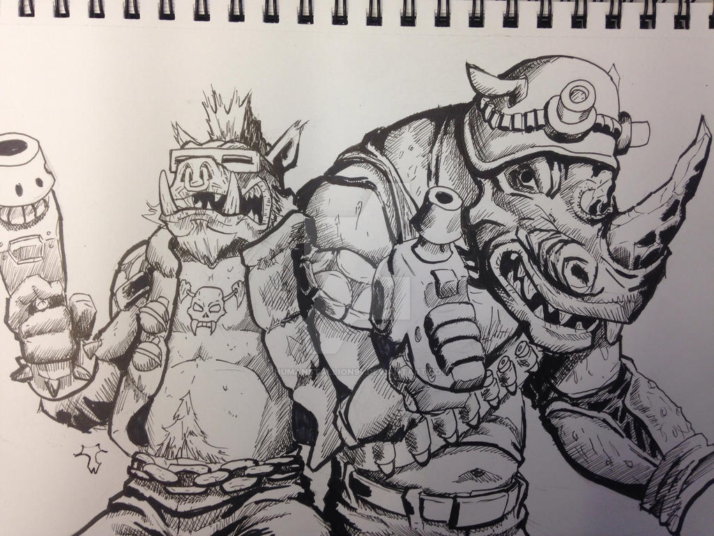 Bebop and rocksteady by humanstallion97 on DeviantArt