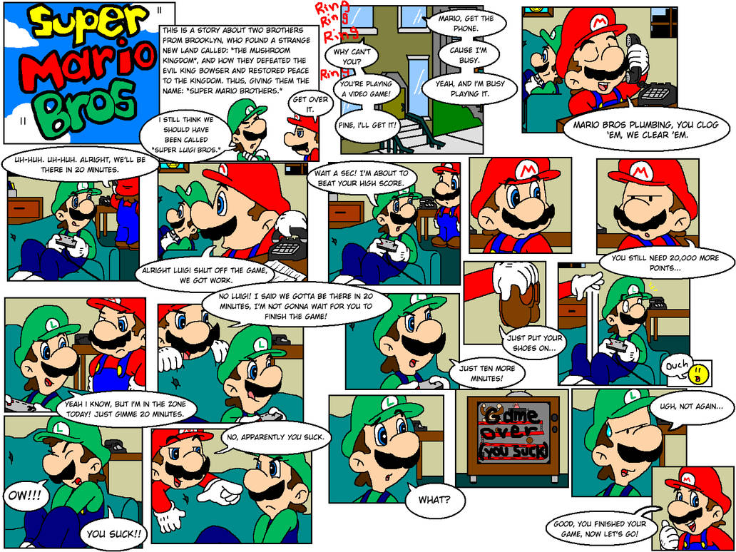 Super Mario Bros Page 1 Nintendrawer by DeviantArt on