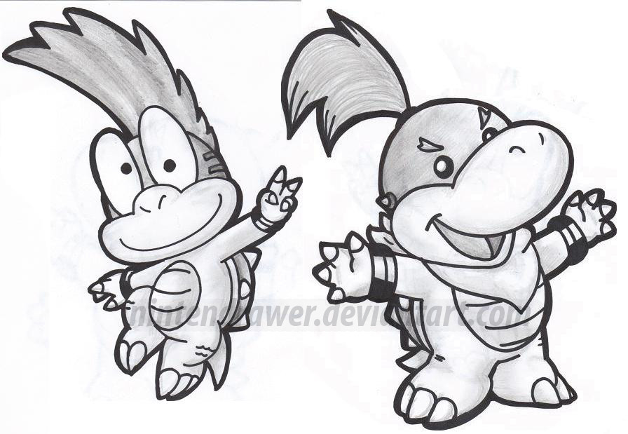 lemmy and bowser jr by Nintendrawer on DeviantArt