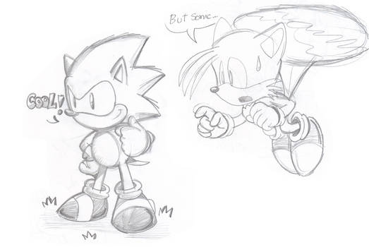 sonic and tails sketch
