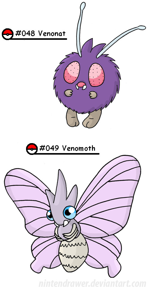 Pokedex 48-49 by Nintendrawer on DeviantArt