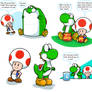 Hey, it's Yoshi and Toad