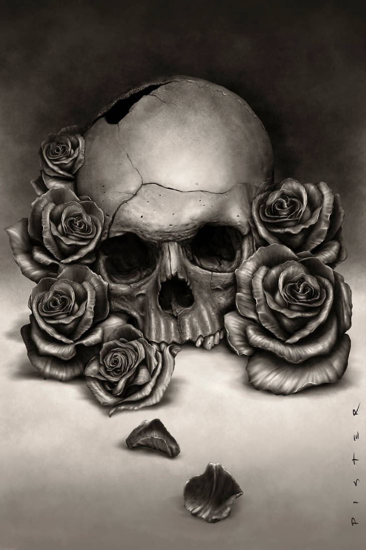 Skull and Roses by RodgerPister